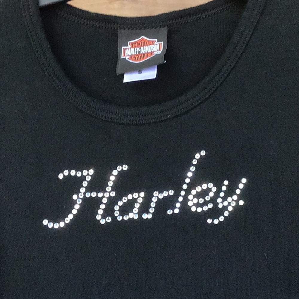 Harley Davidson Ukiah RHINESTONE Tank Top Sz S MINT